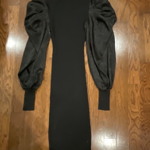 Contrast Sleeve Sweater Dress - Picture 2 of 2